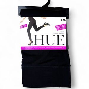 HUE Black Womens‎ Shaping Leggings Size XXL